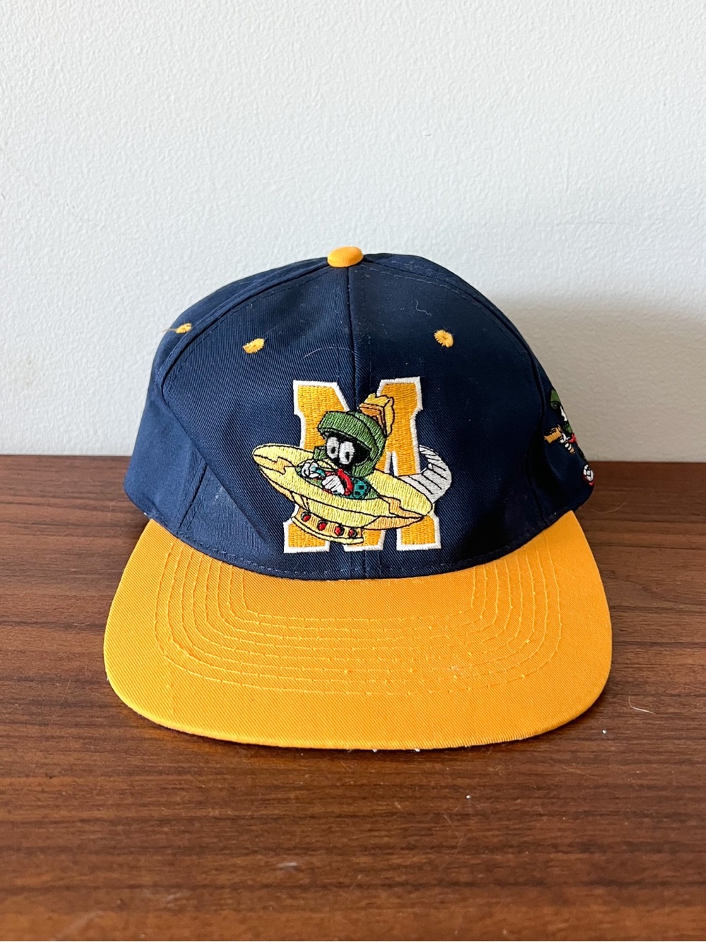 Vintage 1993 Marvin The Martian Embroidered Snapback Hat Looney Tunes OS